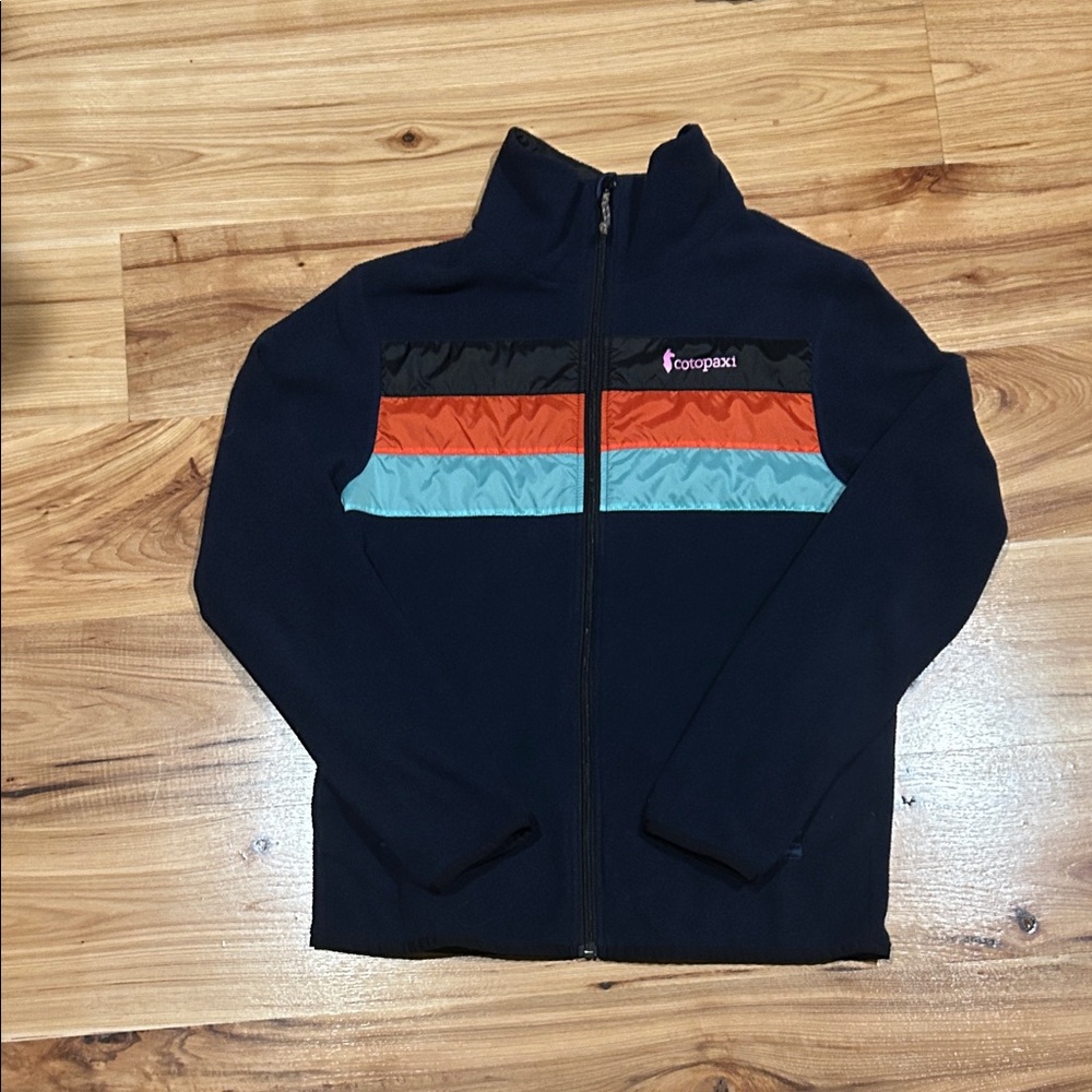 Cotopaxi Womens Navy Jacket with Stripes
